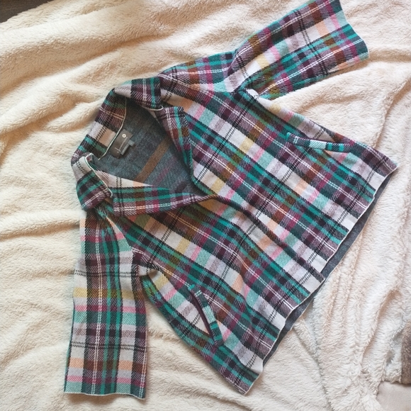 Anthropologie Jackets & Blazers - Anthropologie Plaid Sweater Blazer